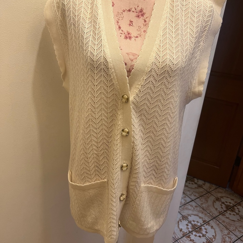 Knitting vest jacket